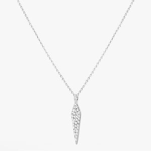 NWT Uncommon James Straight to the Point Silver Crystal Pendant Necklace